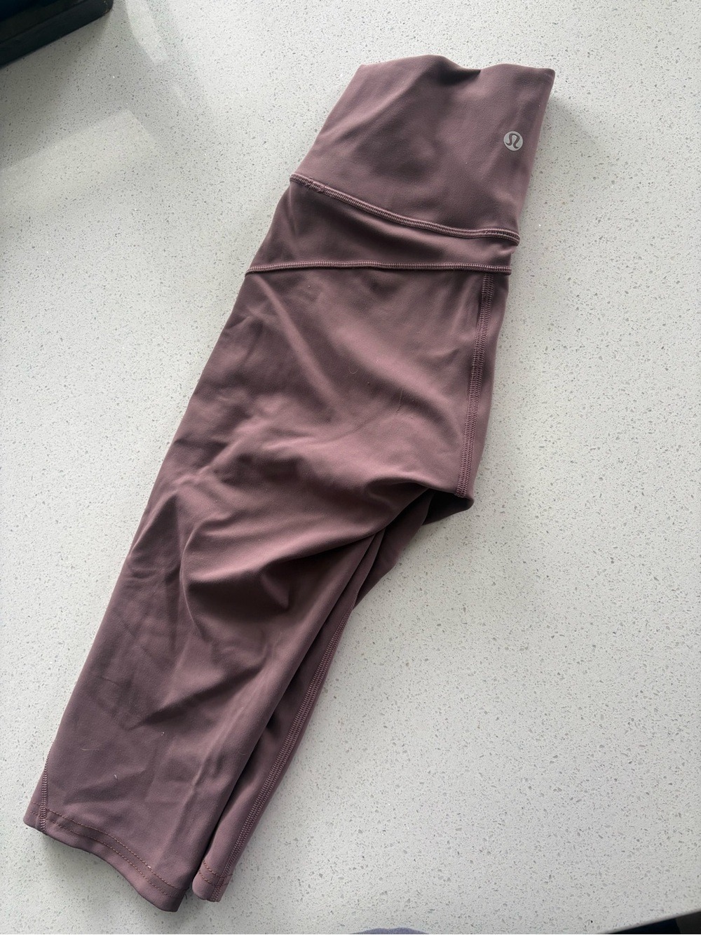 Lululemon High-Rise Cropped Leggings in Mauve
